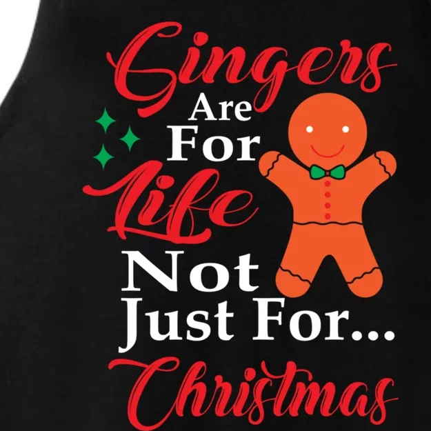 Gingers Are For Life Not Just For Christmas Meaningful Gift Ladies Tri-Blend Wicking Tank