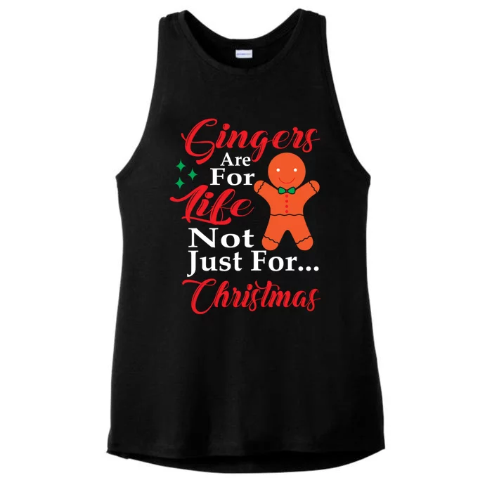 Gingers Are For Life Not Just For Christmas Meaningful Gift Ladies Tri-Blend Wicking Tank