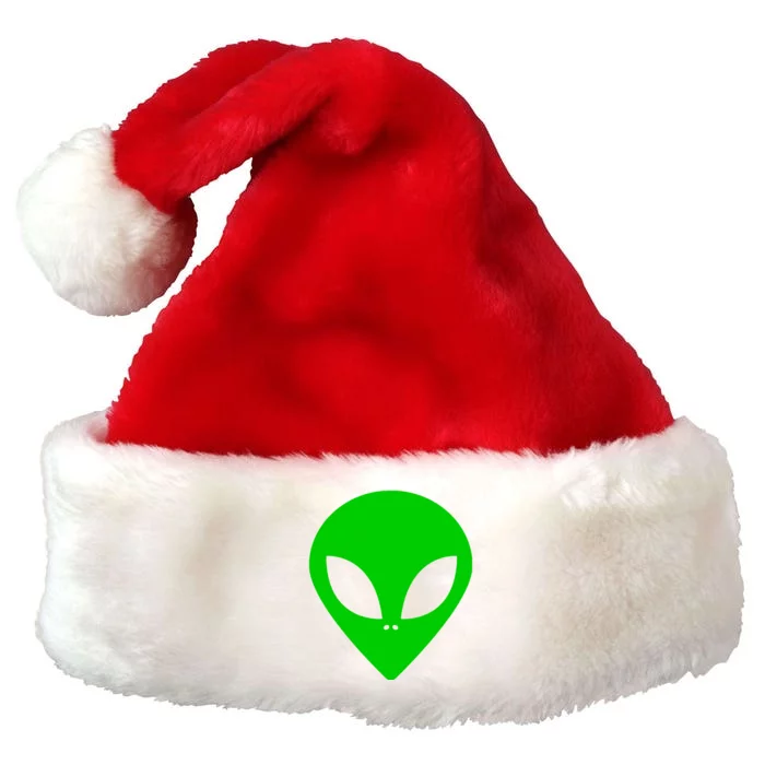 Green Alien Face Green Premium Christmas Santa Hat