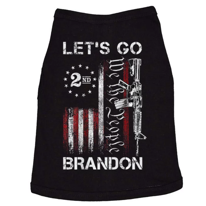 Gun American Flag Patriots Lets Go Brandon Doggie Tank