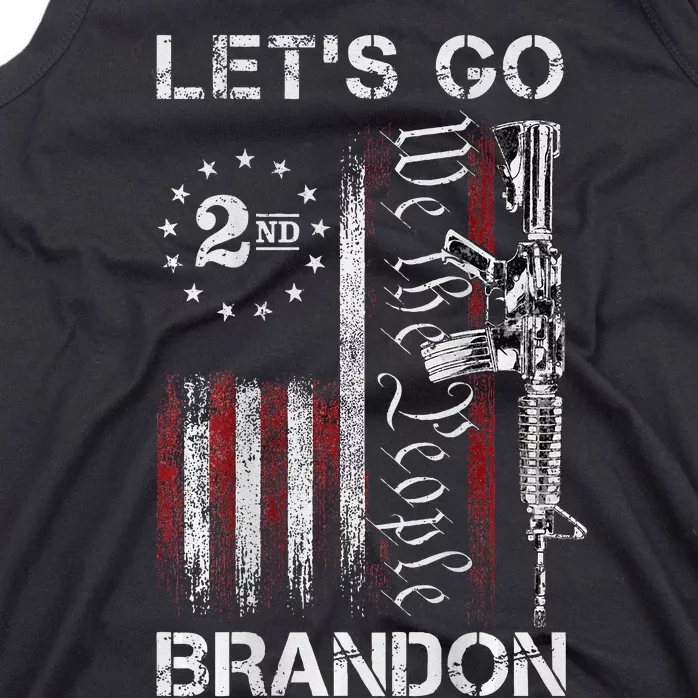 Gun American Flag Patriots Lets Go Brandon Tank Top