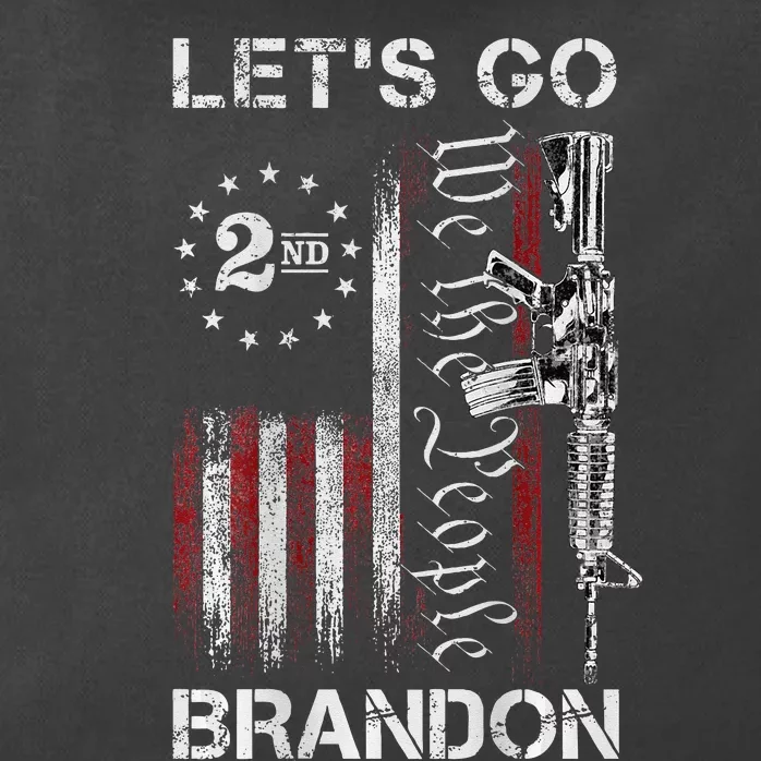 Gun American Flag Patriots Lets Go Brandon Zip Tote Bag