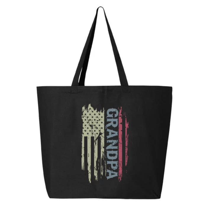 Grandpa American Flag Grandpa Flag 25L Jumbo Tote