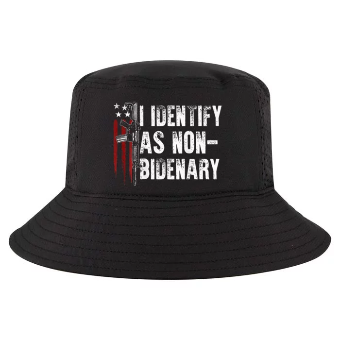 Gun American Flag I Identify As Non Bidenary Cool Comfort Performance Bucket Hat