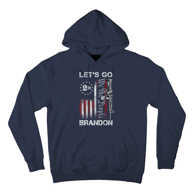 Gun American Flag Patriots Let's Go Brandon Hoodie