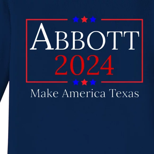 Greg Abbott For President Political Baby Long Sleeve Bodysuit