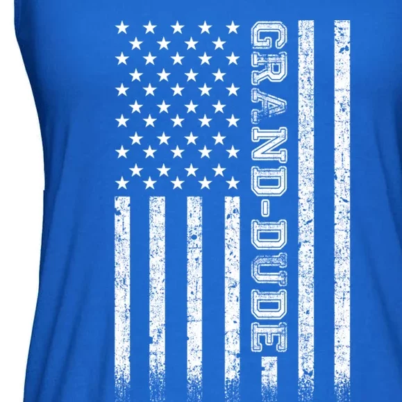 Granddude American Flag Great Gift Ladies Essential Flowy Tank