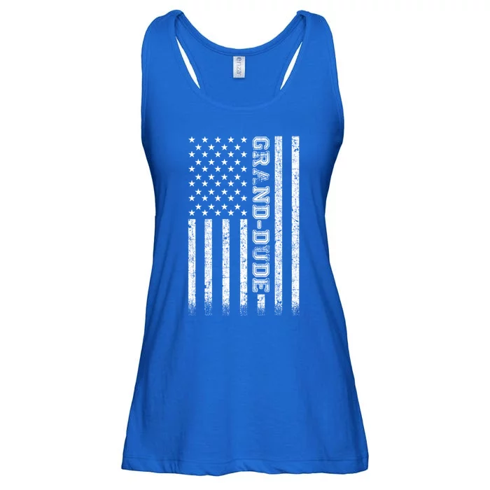 Granddude American Flag Great Gift Ladies Essential Flowy Tank