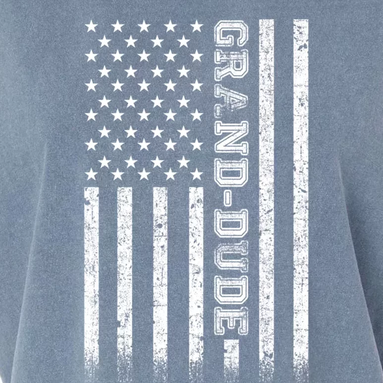 Granddude American Flag Great Gift Garment-Dyed Women's Muscle Tee