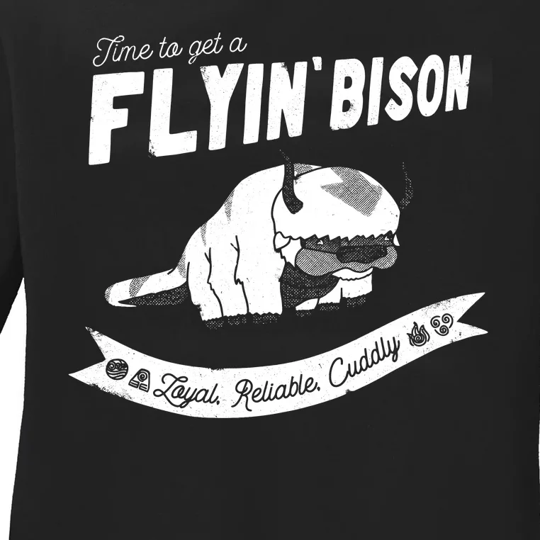 Get A Flyin’ Bison Ladies Long Sleeve Shirt