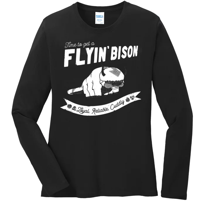 Get A Flyin’ Bison Ladies Long Sleeve Shirt