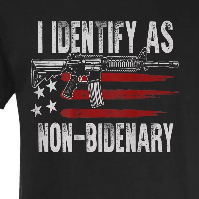 Gun American Flag I Identify As NonBidenary Garment-Dyed Heavyweight T-Shirt