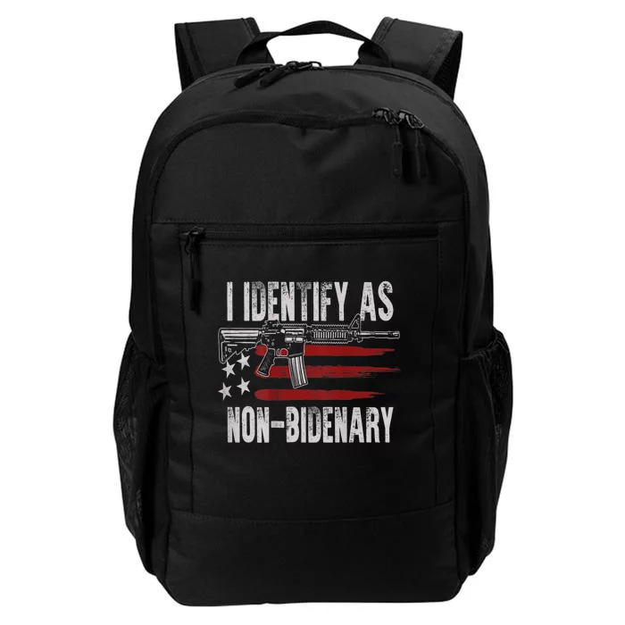 Gun American Flag I Identify As NonBidenary Daily Commute Backpack