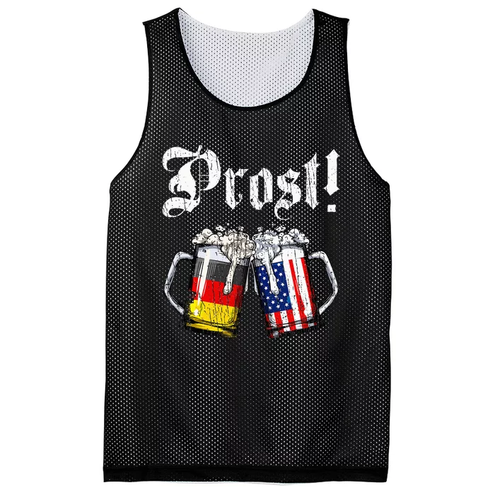 German American Flag Prost Beer Oktoberfest Mesh Reversible Basketball Jersey Tank