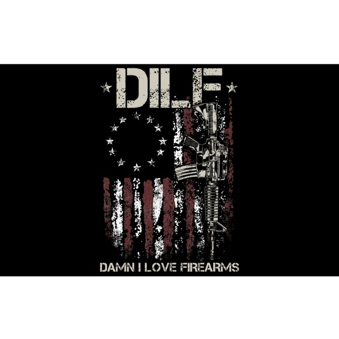 Gun American Flag DILF Damn I Love Firearms Bumper Sticker