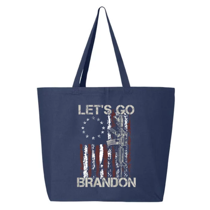 Gun American Flag Patriots LetS Go Brandon Gift 25L Jumbo Tote