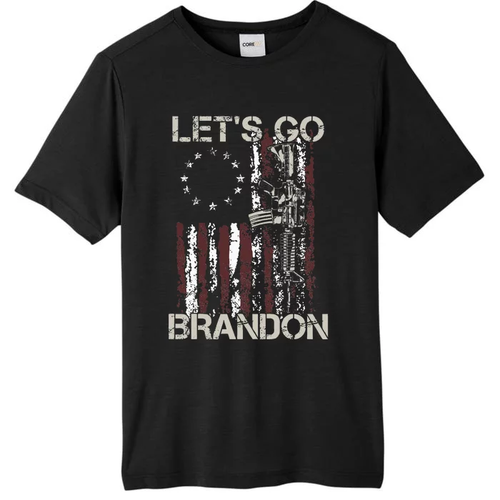 Gun American Flag Patriots Lets Go Brandon ChromaSoft Performance T-Shirt