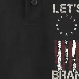 Gun American Flag Patriots Lets Go Brandon Dry Zone Grid Performance Polo