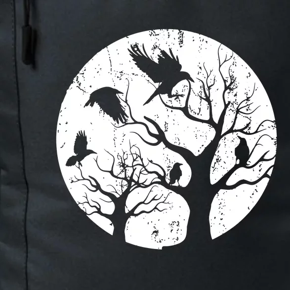 Gothic Animal Forest Bird Raven Creepy Night Moonlight Crow Daily Commute Backpack