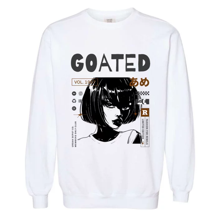 Goated Anime Femme Garment-Dyed Sweatshirt