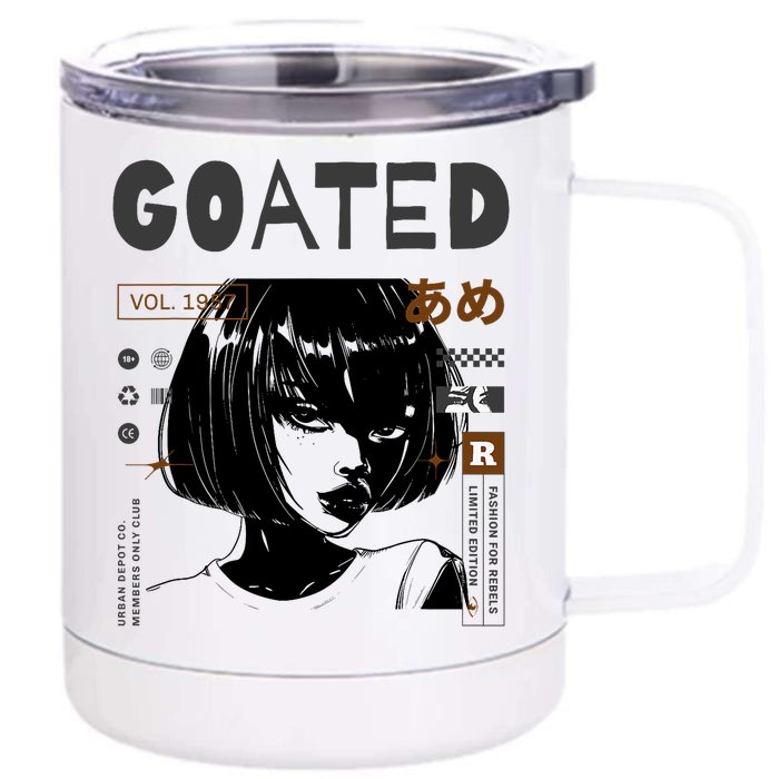 Goated Anime Femme Front & Back 12oz Stainless Steel Tumbler Cup