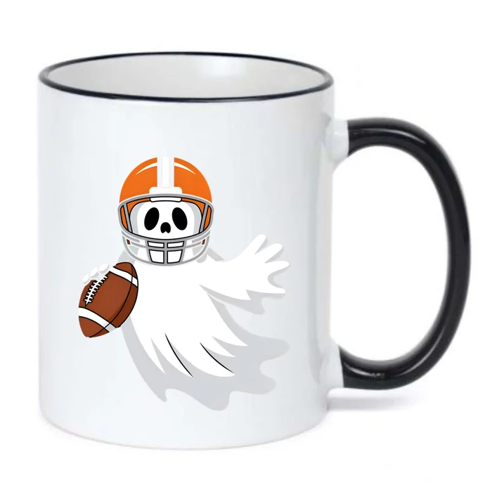 Ghost American Football Halloween Costume Gift Black Color Changing Mug