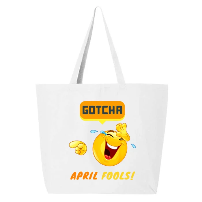 Gotcha April Fools Day Funny Prank Silly Dad Jokes 25L Jumbo Tote