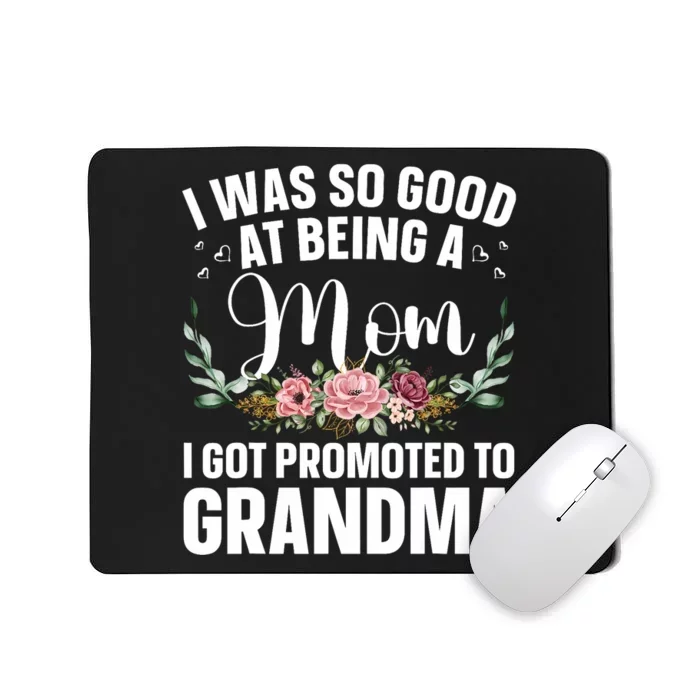 Grandma Art For Mom Women Grandmother Promoted To Grandma Mousepad