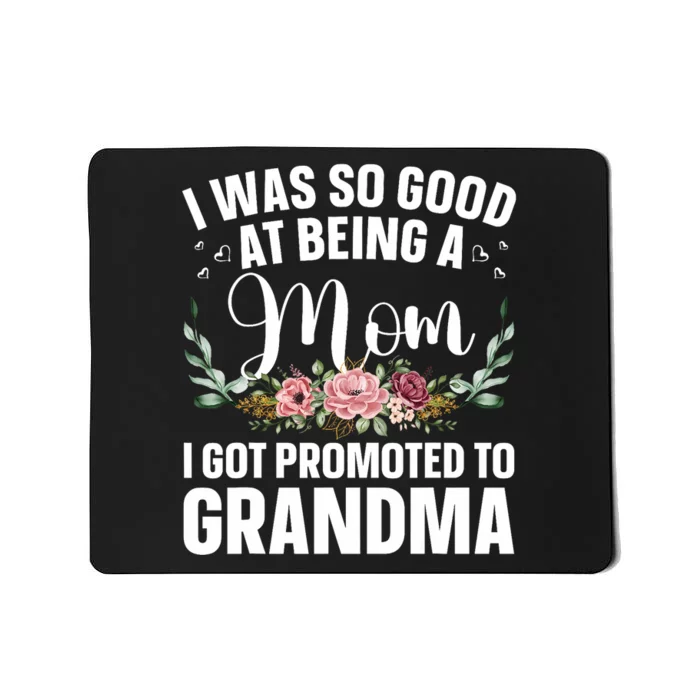 Grandma Art For Mom Women Grandmother Promoted To Grandma Mousepad