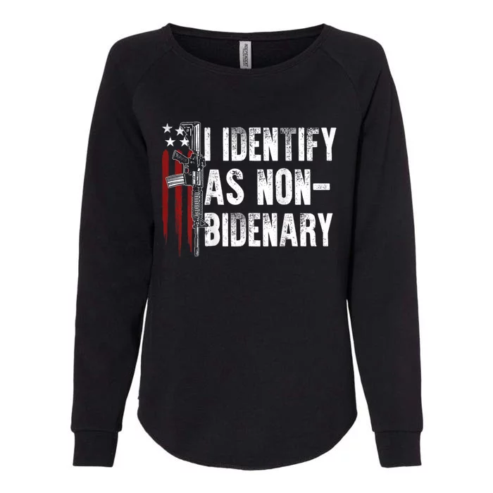 Gun American Flag I Identify As Nobidenary Womens California Wash Sweatshirt