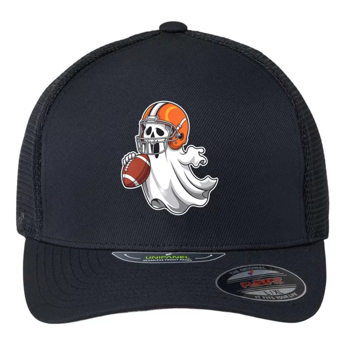 Ghost American Football Halloween Costume Meaningful Gift Flexfit Unipanel Trucker Cap