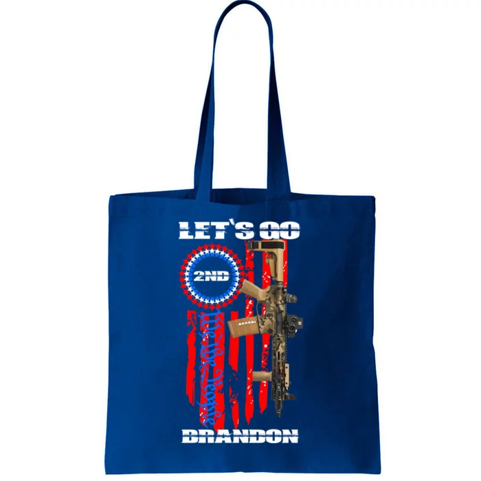 Gun American Flag Patriot LetS Go Brandon 2nd Adt Cool Gift Tote Bag