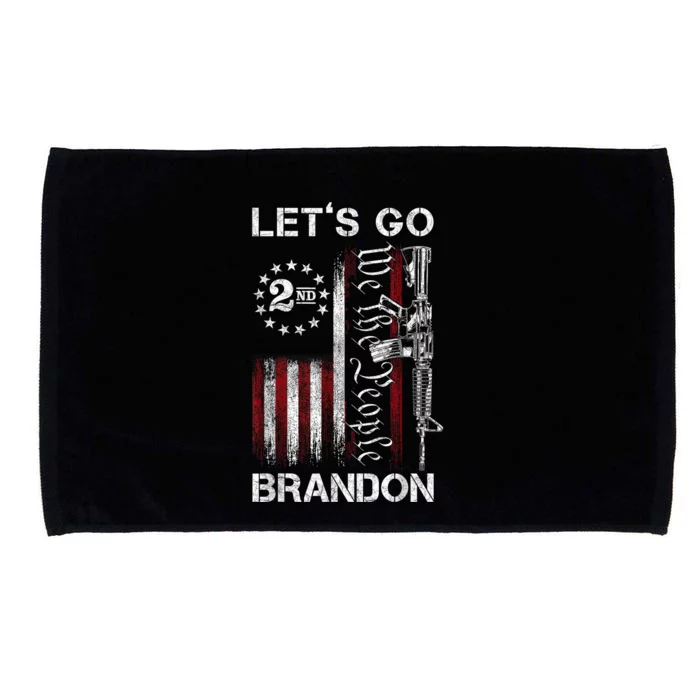 Gun American Flag Patriots Lets Go Brandon Microfiber Hand Towel