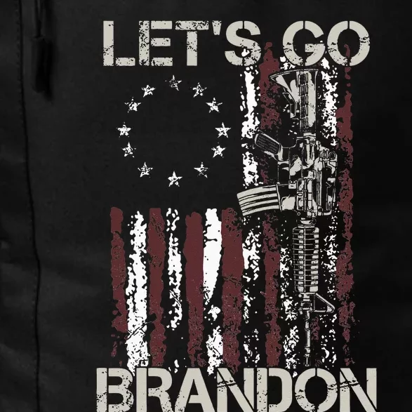 Gun American Flag Patriots Lets Go Brandon Daily Commute Backpack