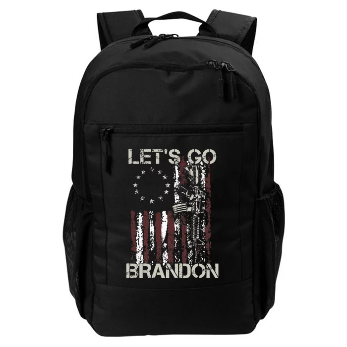 Gun American Flag Patriots Lets Go Brandon Daily Commute Backpack