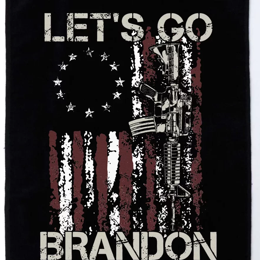 Gun American Flag Patriots Lets Go Brandon Platinum Collection Golf Towel