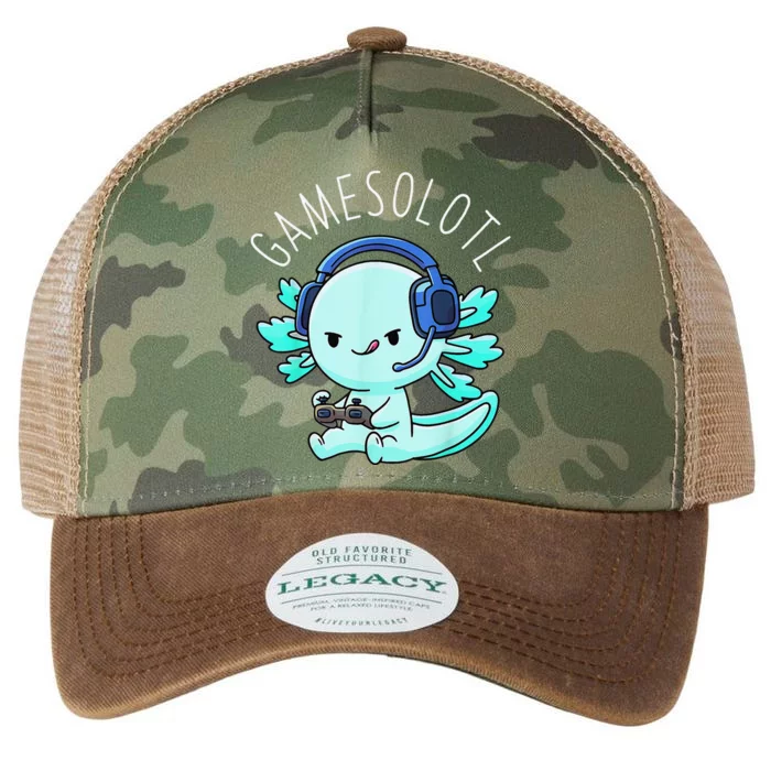 Gamesolotl Axolotl Fish Gamer Gaming Anime Lizard Video Game Legacy Tie Dye Trucker Hat