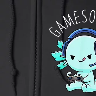 Gamesolotl Axolotl Fish Gamer Gaming Anime Lizard Video Game Full Zip Hoodie