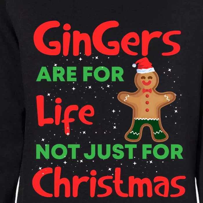 Gingers Are For Life Cute Ginger Bread Christmas Costume Gift Womens California Wash Sweatshirt