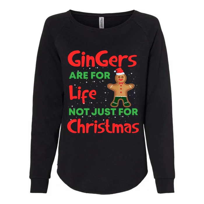 Gingers Are For Life Cute Ginger Bread Christmas Costume Gift Womens California Wash Sweatshirt