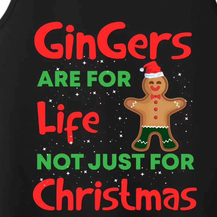 Gingers Are For Life Cute Ginger Bread Christmas Costume Gift Performance Tank