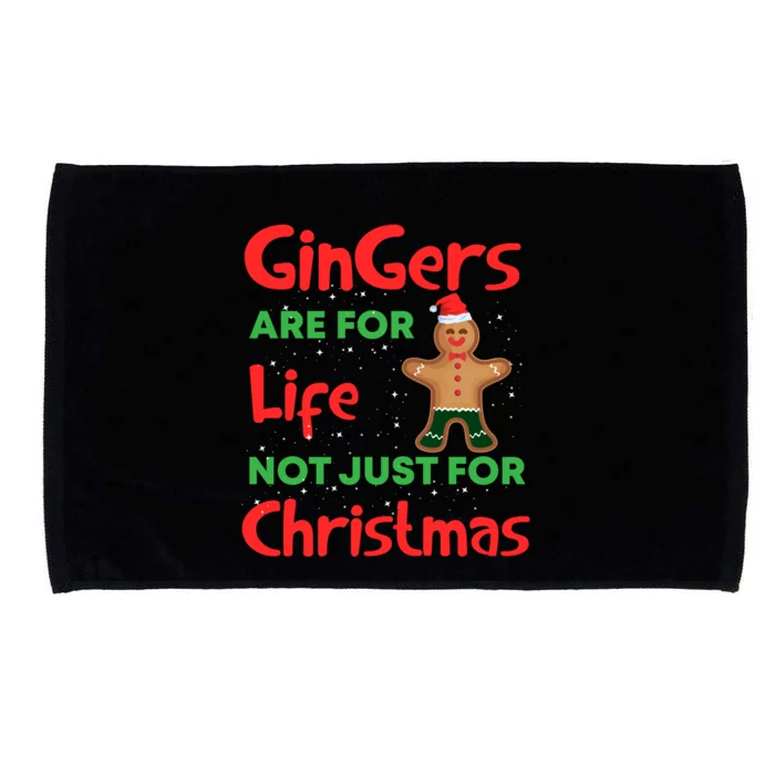 Gingers Are For Life Cute Ginger Bread Christmas Costume Gift Microfiber Hand Towel