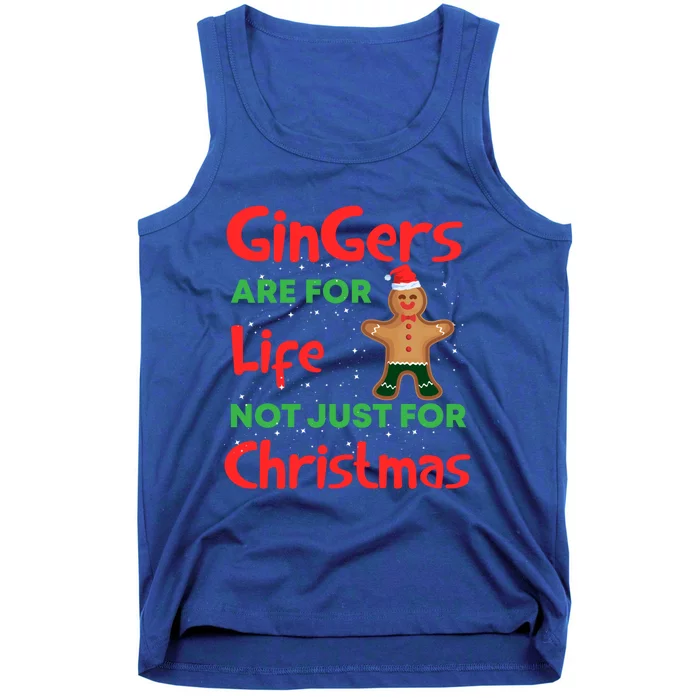 Gingers Are For Life Cute Ginger Bread Christmas Costume Gift Tank Top