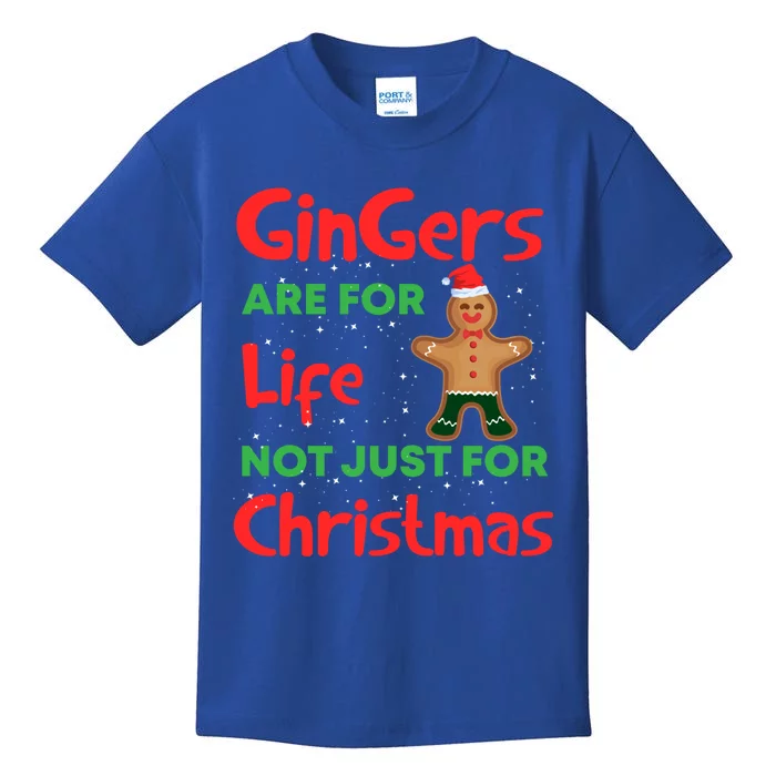 Gingers Are For Life Cute Ginger Bread Christmas Costume Gift Kids T-Shirt