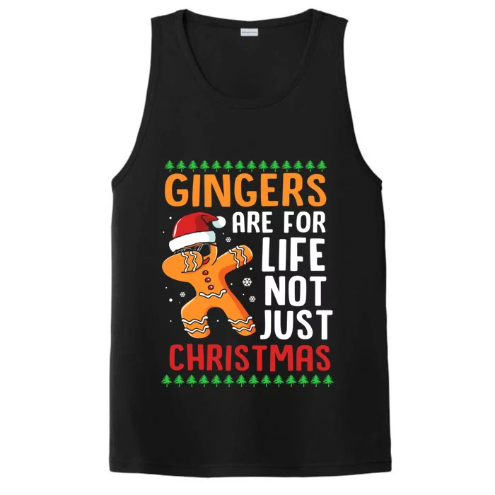 Gingers Are For Life Not Just Christmas Dabbing Gingerbread Gift Performance Tank