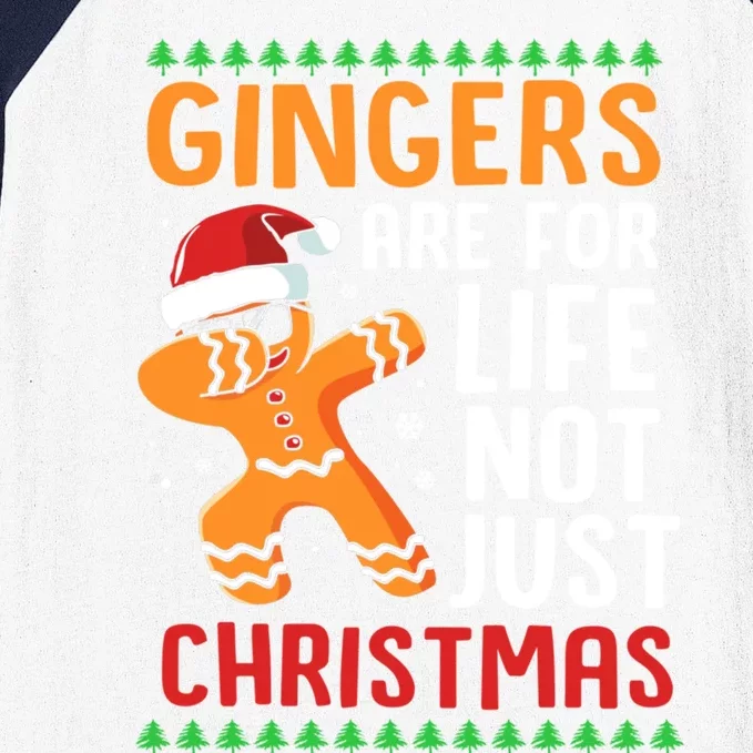 Gingers Are For Life Not Just Christmas Dabbing Gingerbread Gift Baseball Sleeve Shirt