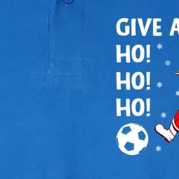 Give And Go Ho Ho Ho Funny Santa Soccer Player Football Fan Gift Softstyle Adult Sport Polo