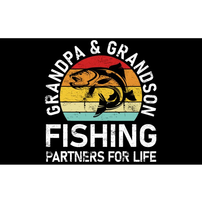 Grandpa And Grandson Fishing Partners For Life Fisherman Bumper Sticker