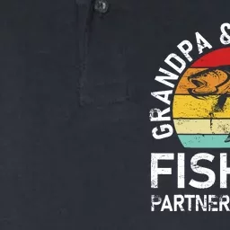 Grandpa And Grandson Fishing Partners For Life Fisherman Softstyle Adult Sport Polo