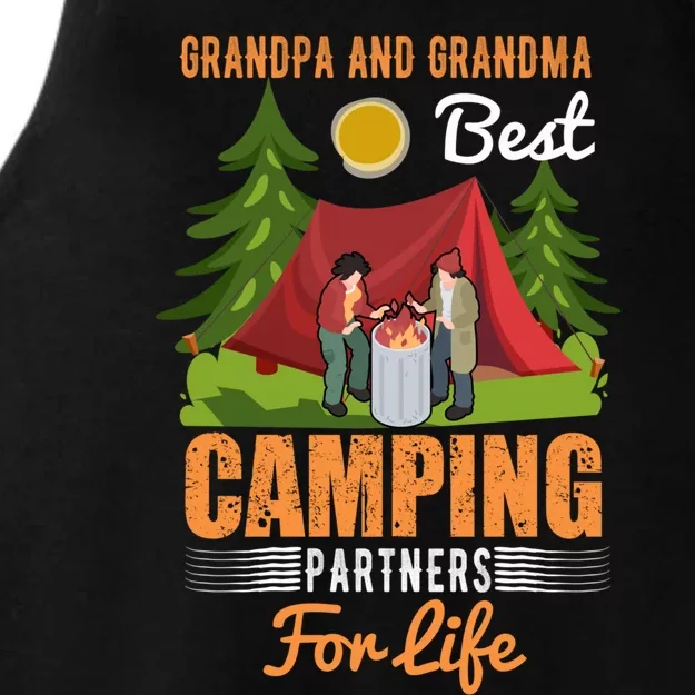 Grandpa And Grandma Best Camping Partners For Life Meaningful Gift Ladies Tri-Blend Wicking Tank